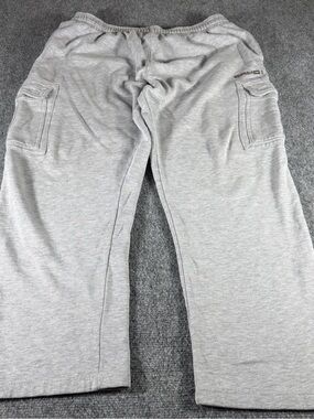Vintage And1 pants men XLarge Gray Y2K logo embroidered cargo sweatpants street